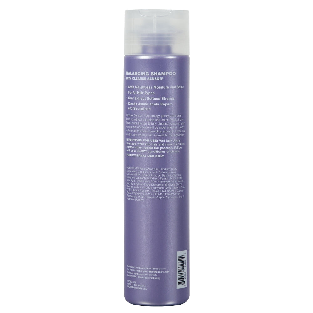 Enjoy Balancing Shampoo 10oz. back of the bottle