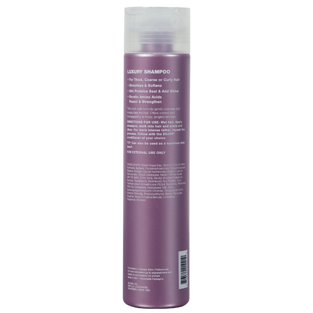 Enjoy Luxury Shampoo 10oz. back of bottle