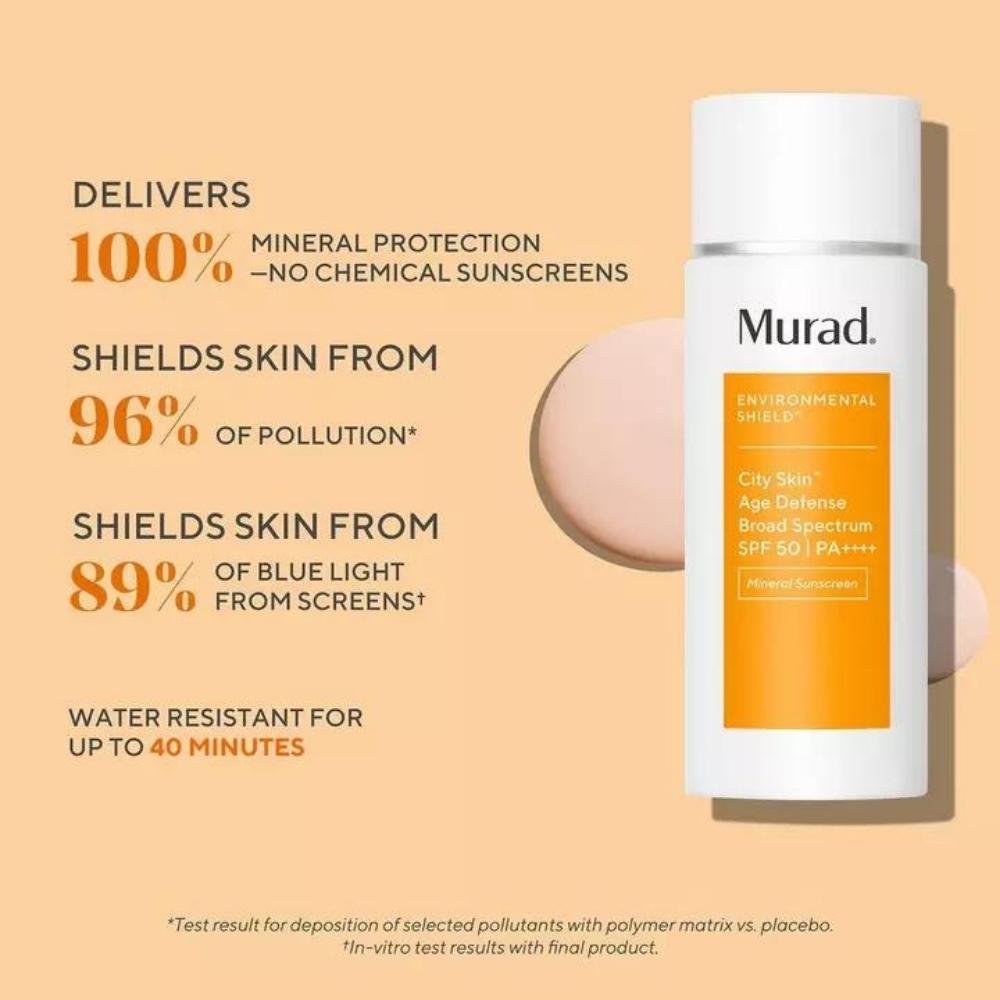 Delivers 100% mineral protection, shields skin from 96% of pollution, and shields skin from 89% of blue light from screens. Water resistant for up to 40 minutes