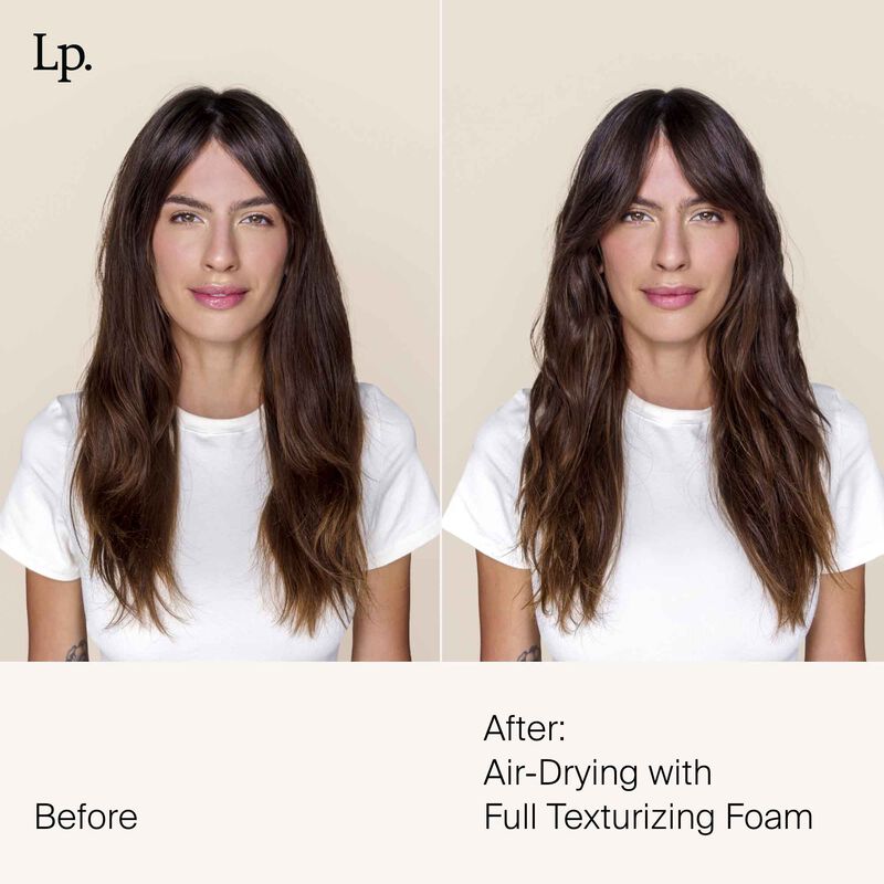 Living Proof Full Texturizing Foam before and after use