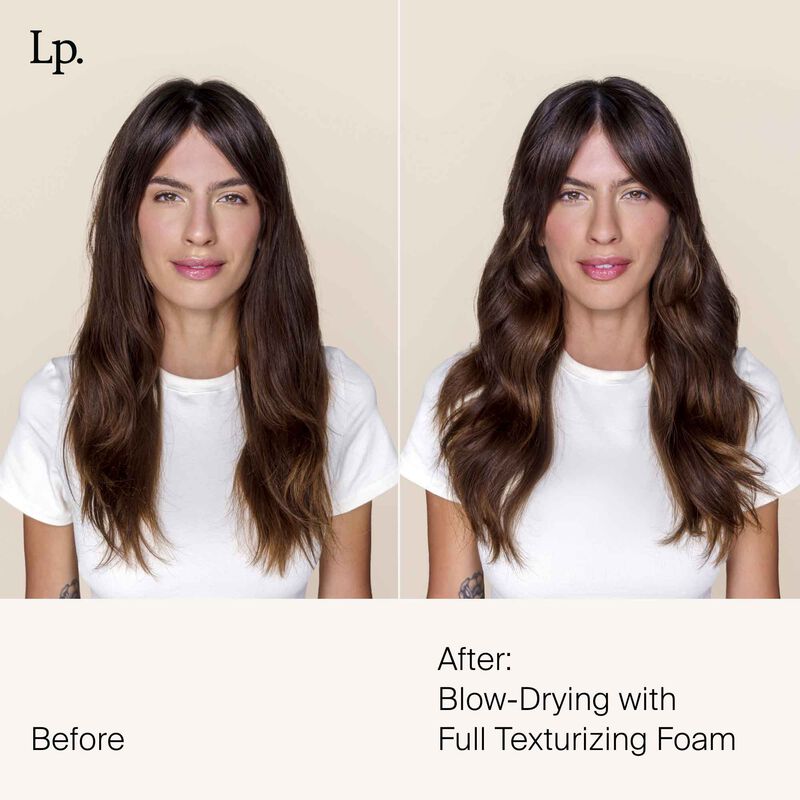 Living Proof Full Texturizing Foam before and after use