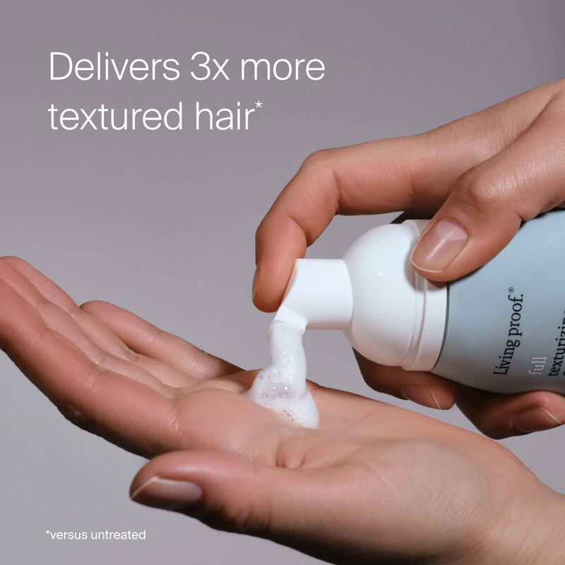 Living Proof Full Texturizing Foam delivers 3x more textured hair