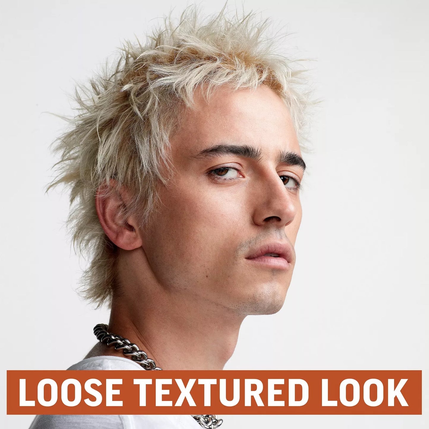 Look with styled hair