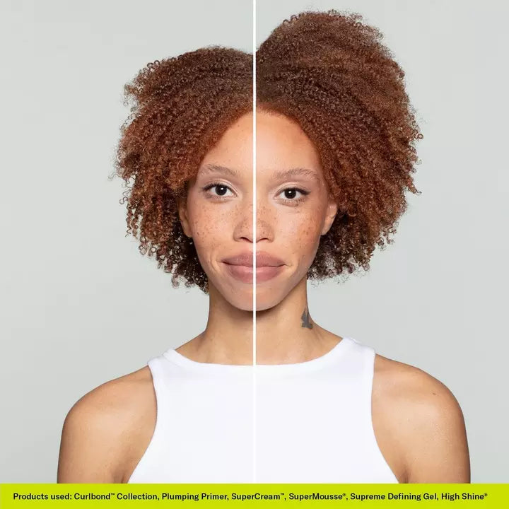 Deva Curl Model before and after use of Supreme Defining Gel - Super Strong Hold