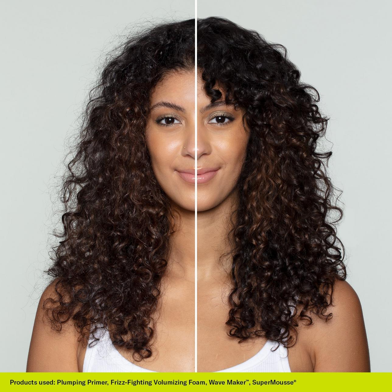Deva Curl Wave Maker Lightweight Moisturizing Definer before and after use on model 2