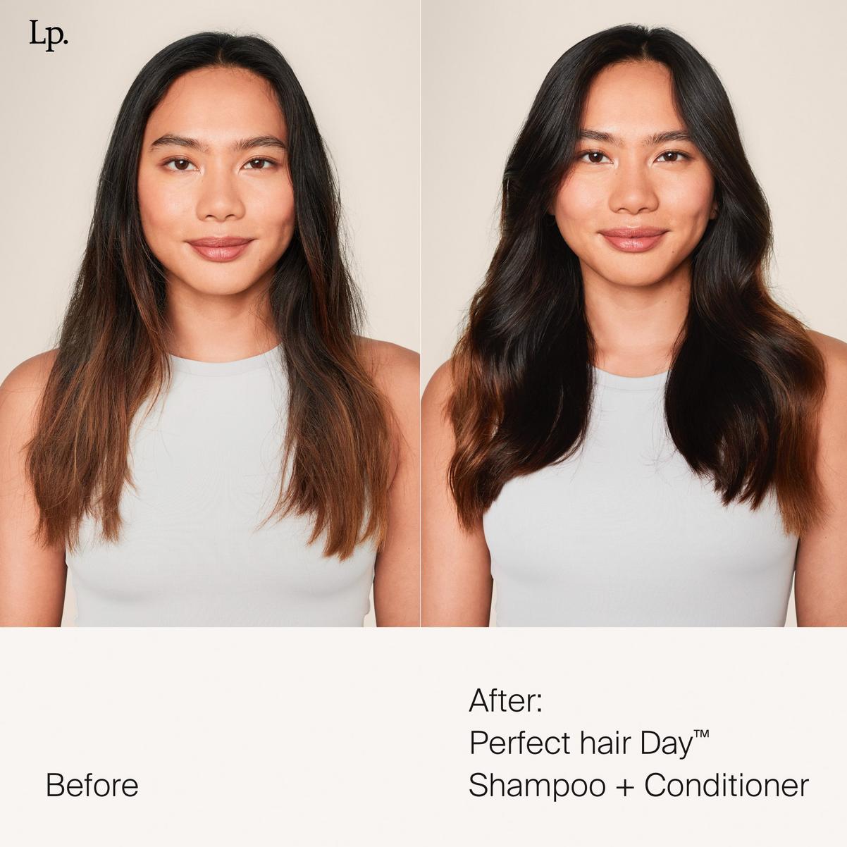 Living Proof Perfect Hair Day Shampoo + conditioner before and after use