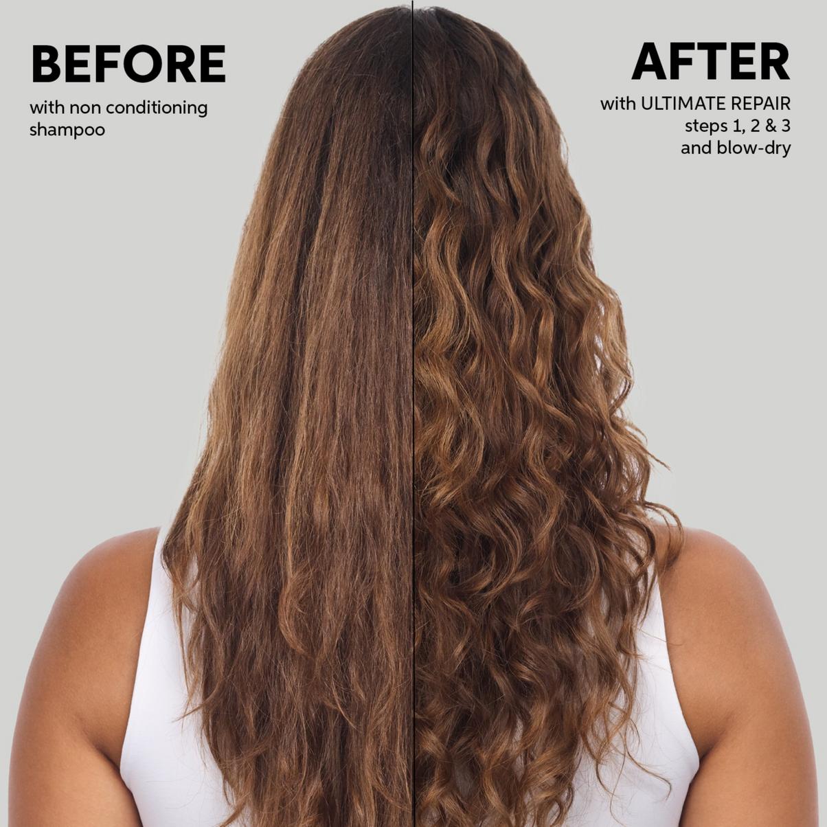 Wella Professional Ultimate Repair Conditioner before and after use