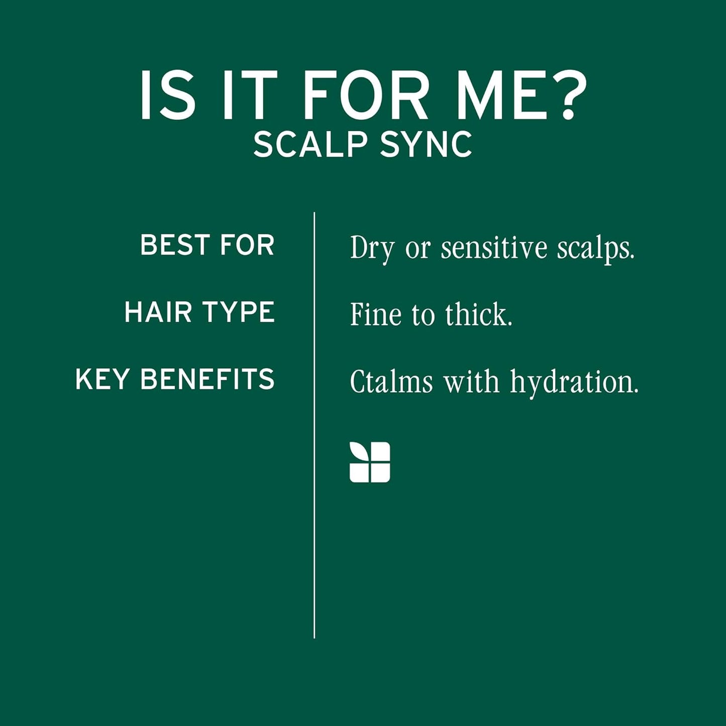Product description of Biolage Scalp Sync Calming Shampoo