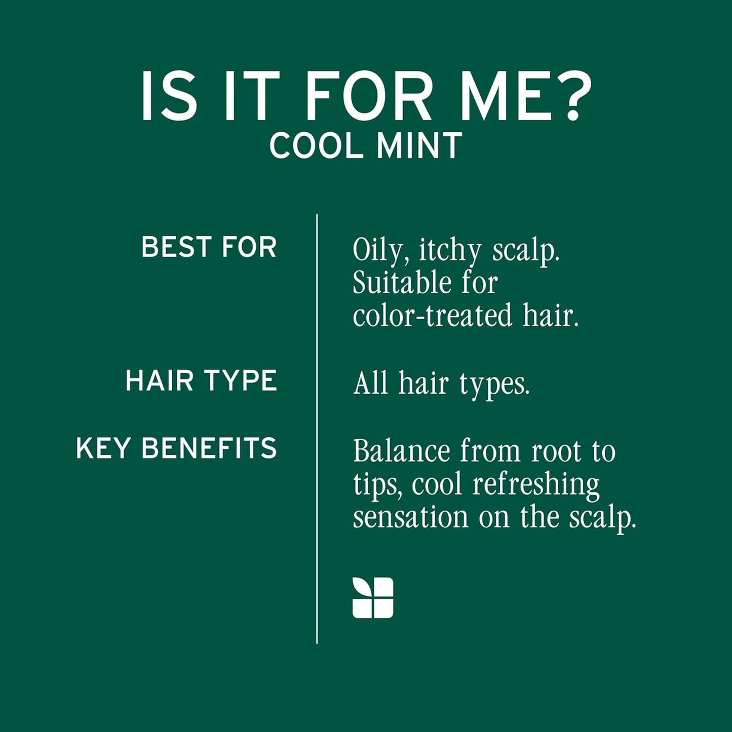 Product description for Biolage Cool Mint Balancing Shampoo