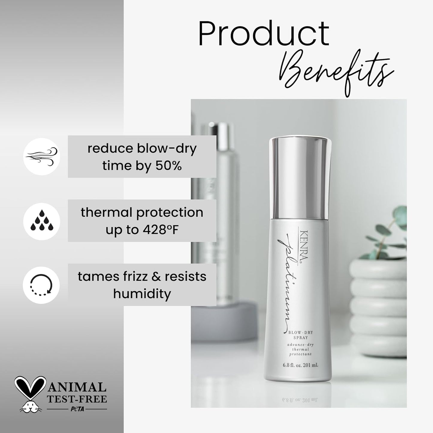 Kenra Platinum Blow-Dry Spray product benefits