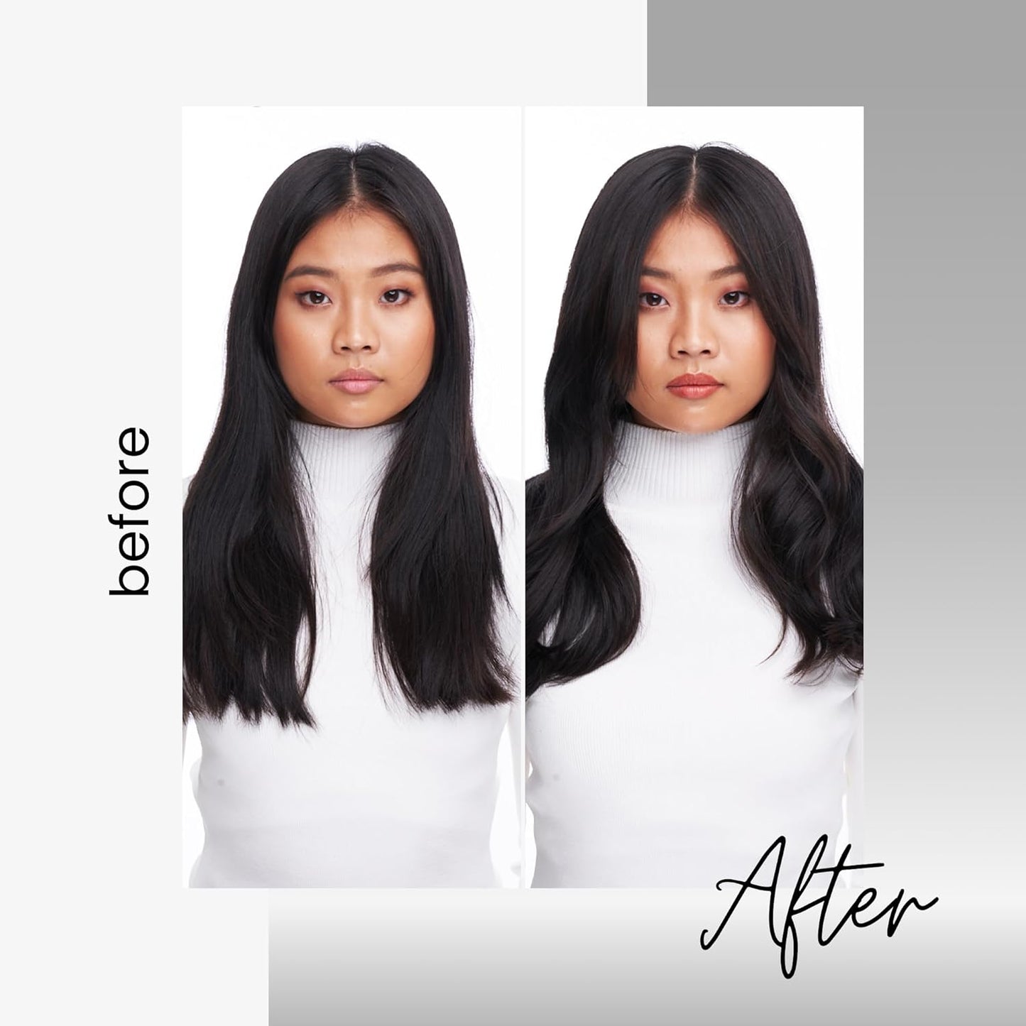 Before and after use Kenra Platinum Blow-Dry Spray