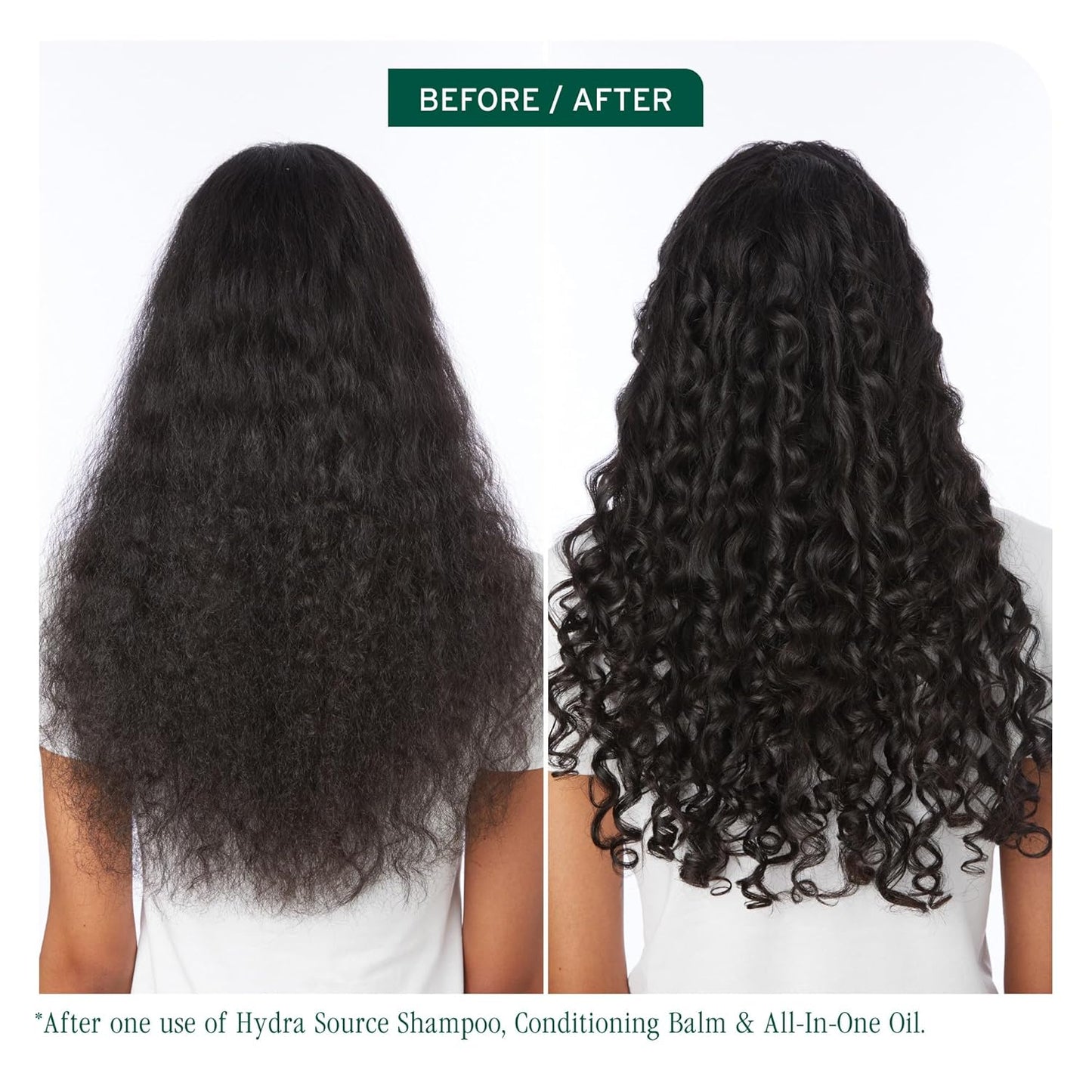Before and After using Biolage All-In-One Multi-Benefit Oil
