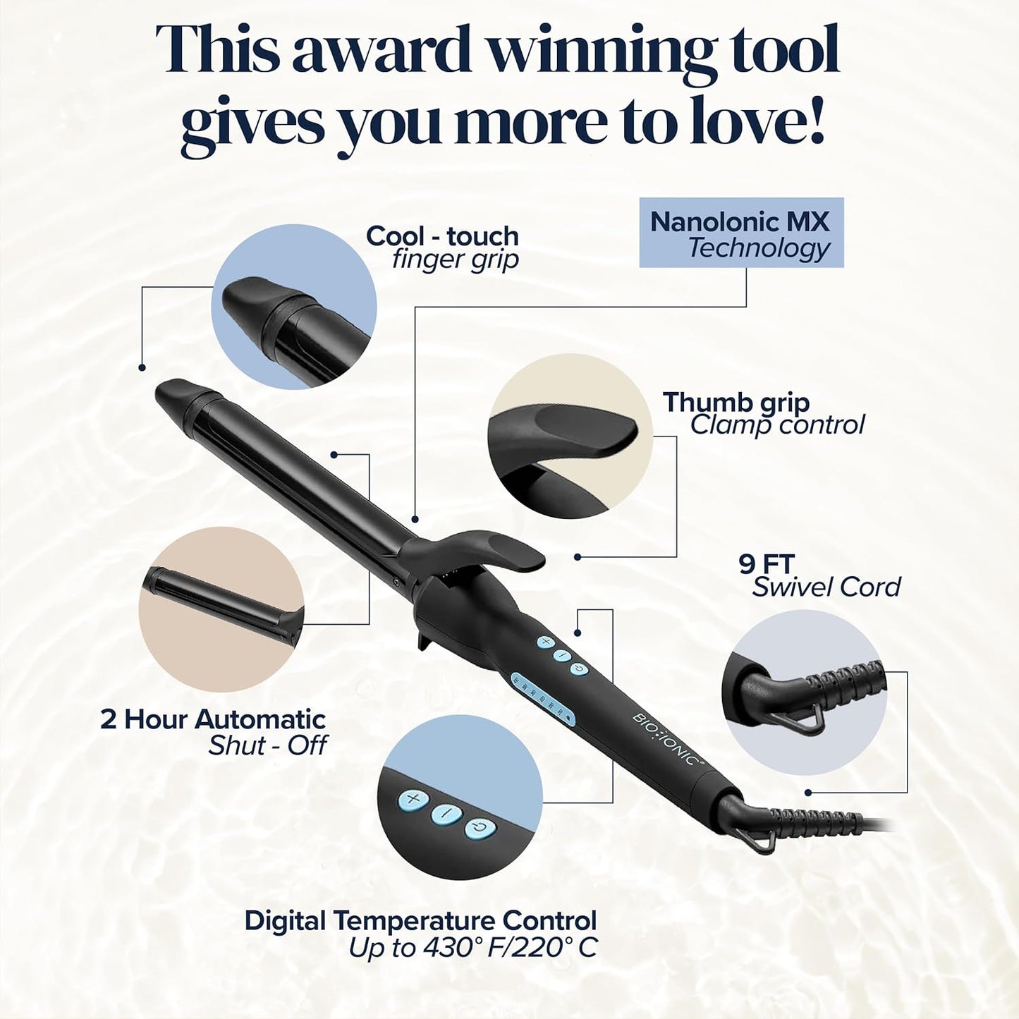Bio Ionic Long Barrel Curling Iron Features & Benefits