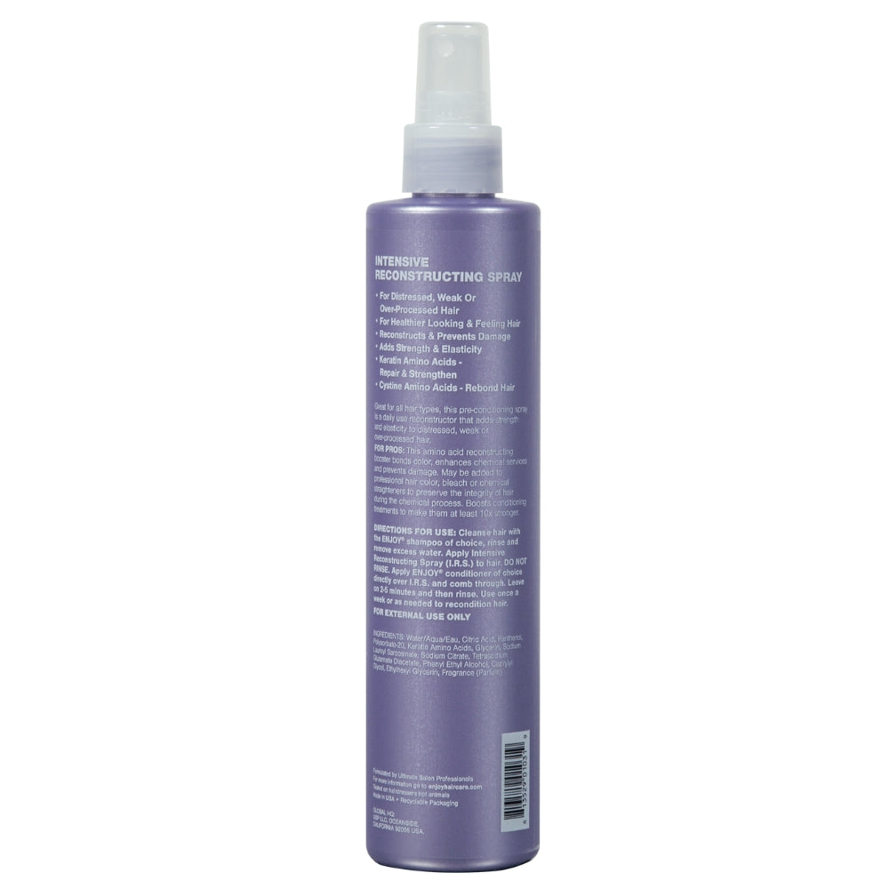 Enjoy Intensive Reconstructing Spray 10oz. back of bottle