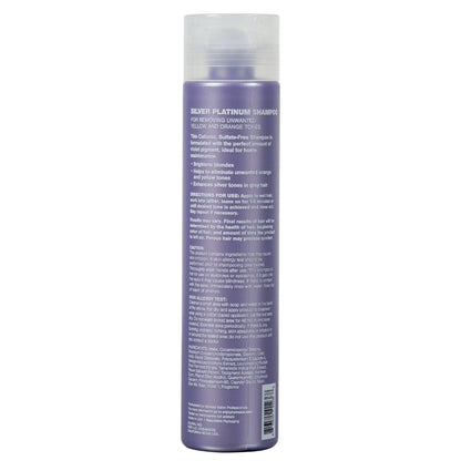 Enjoy Silver Platinum Shampoo 10oz. back of bottle