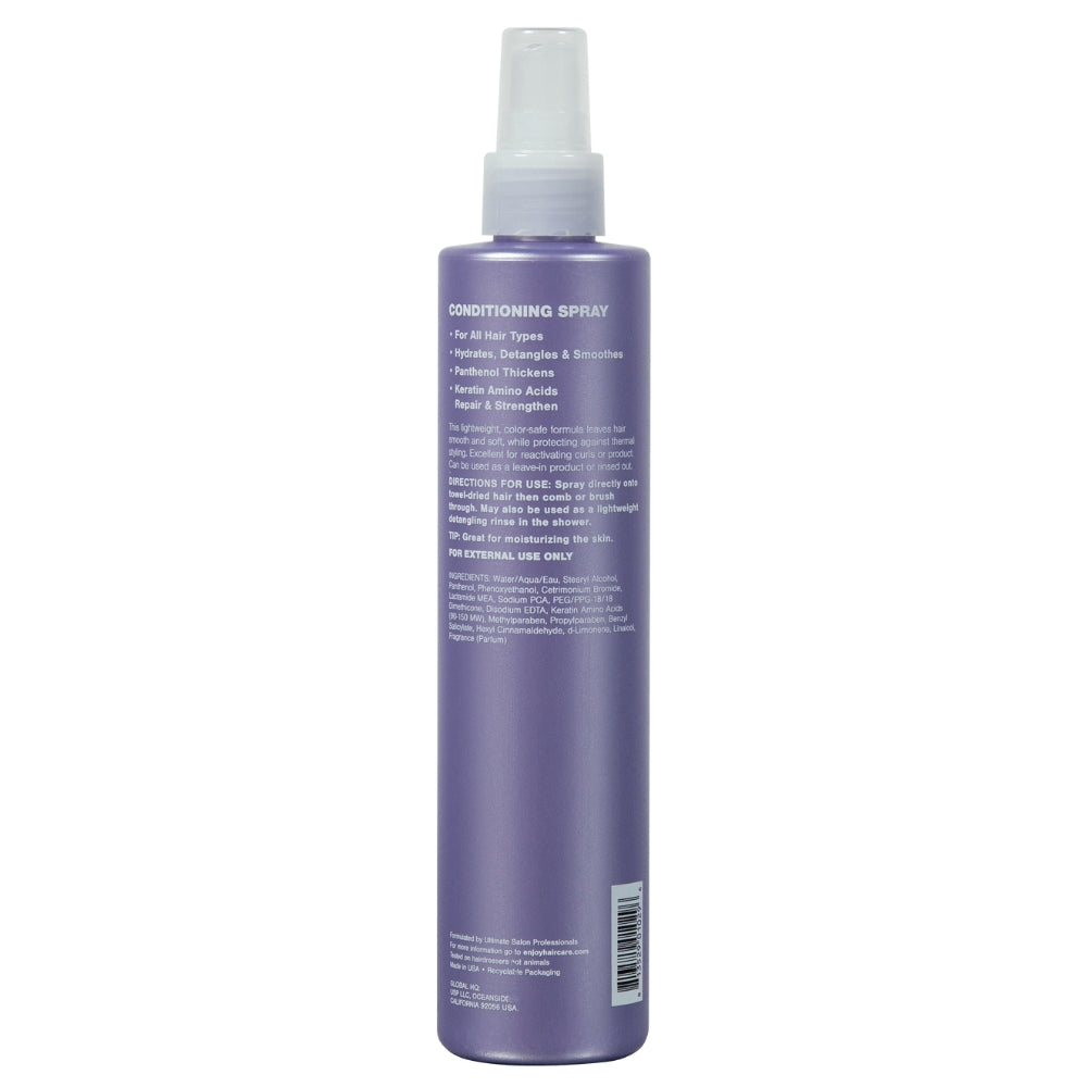 Enjoy Conditioning Spray 10oz. back of bottle