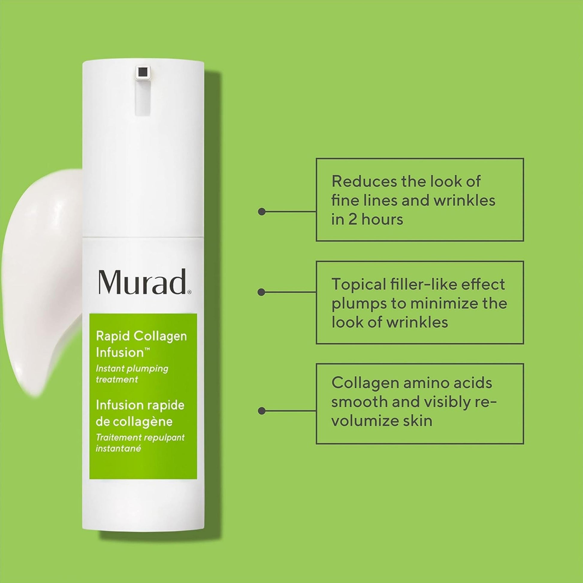 Reduces the look of fine lines and wrinkles in 2 hours