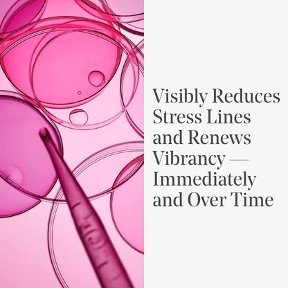 Visibly reduces stress lines and renews vibrancy-immediately and over time