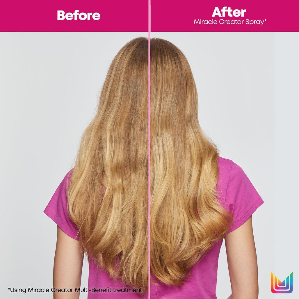 Matrix Total Results Miracle Creator Multi-Benefit Treatment Spray before and after use