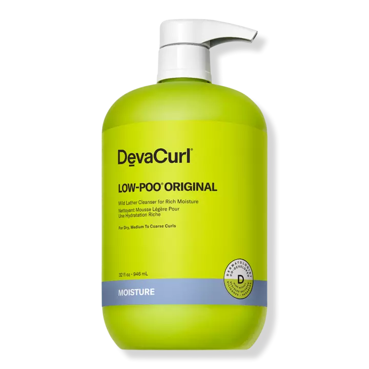 Deva Curl Low-Poo Original Mild Lather Cleanser for Rich Moisture 32oz.