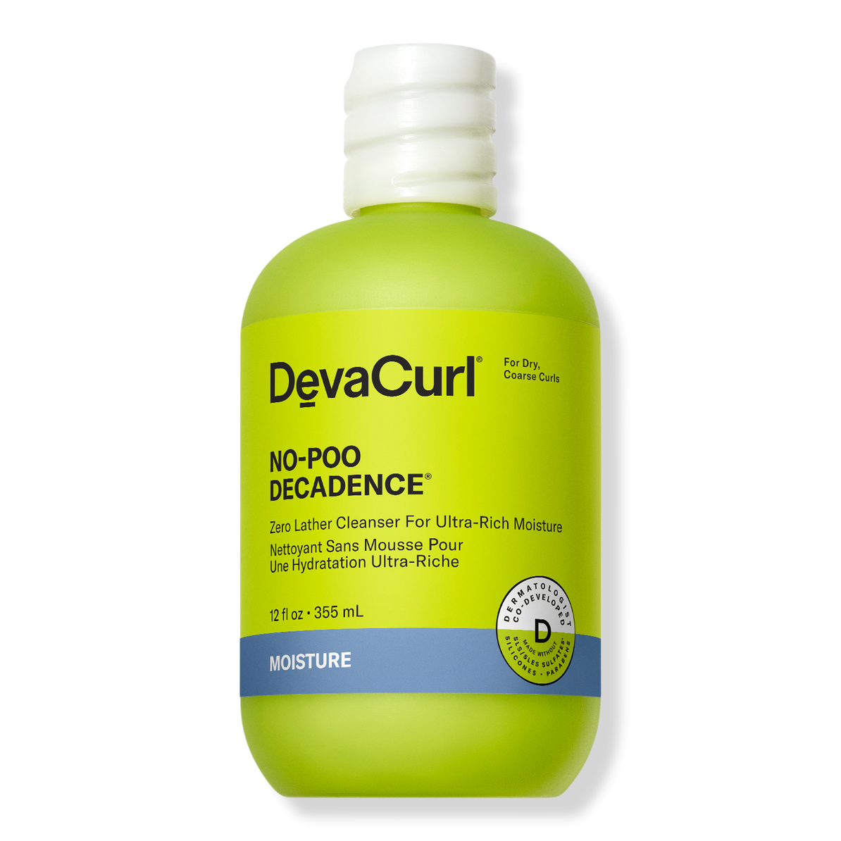 Deva Curl No-Poo Decadence Zero Lather Cleanser For Ultra-Rich Moisture 12oz.