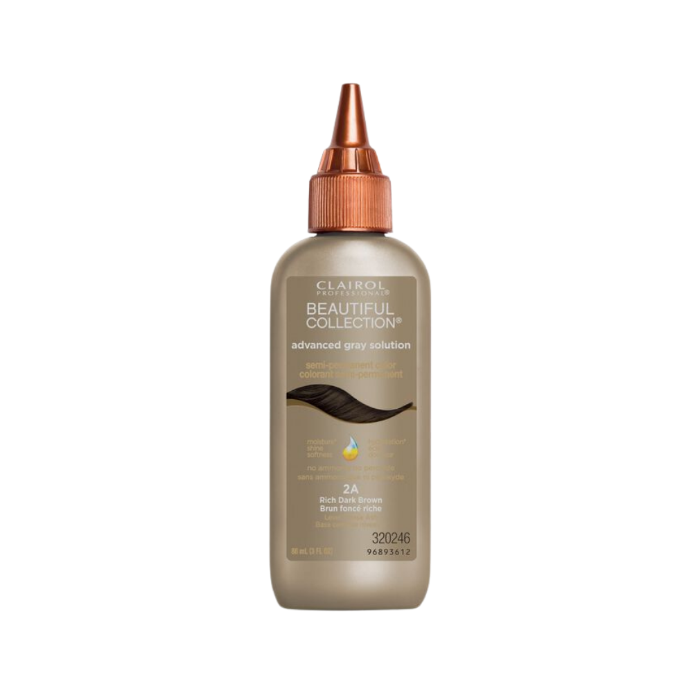 Clairol Professional Beautiful Collection Advanced Gray Solutions Semi Permanent Hair Color 2A Rich Dark Brown
