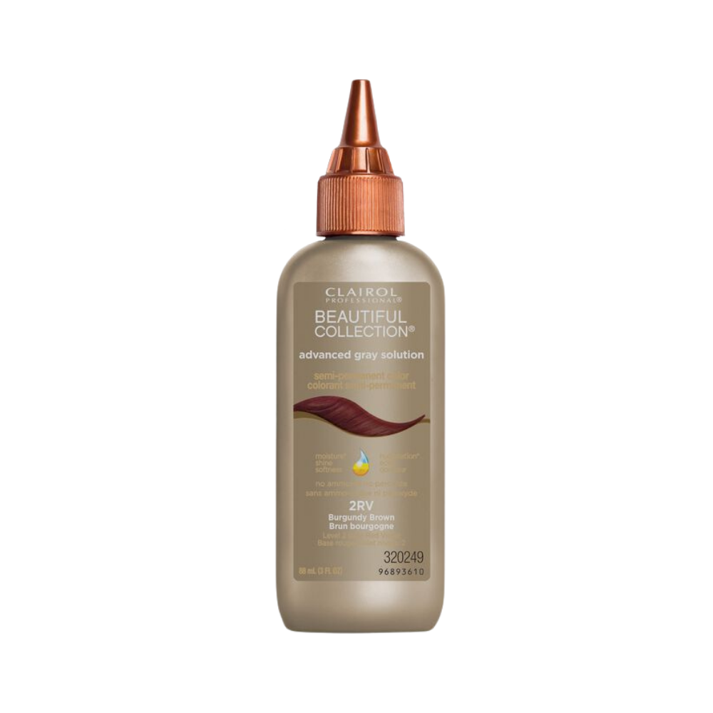 Clairol Professional Beautiful Collection Advanced Gray Solutions Semi Permanent Hair Color 2RV Burgundy Brown