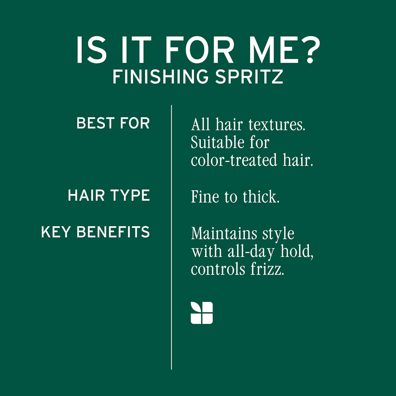 Biolage Styling Finishing Spritz Hairspray product description