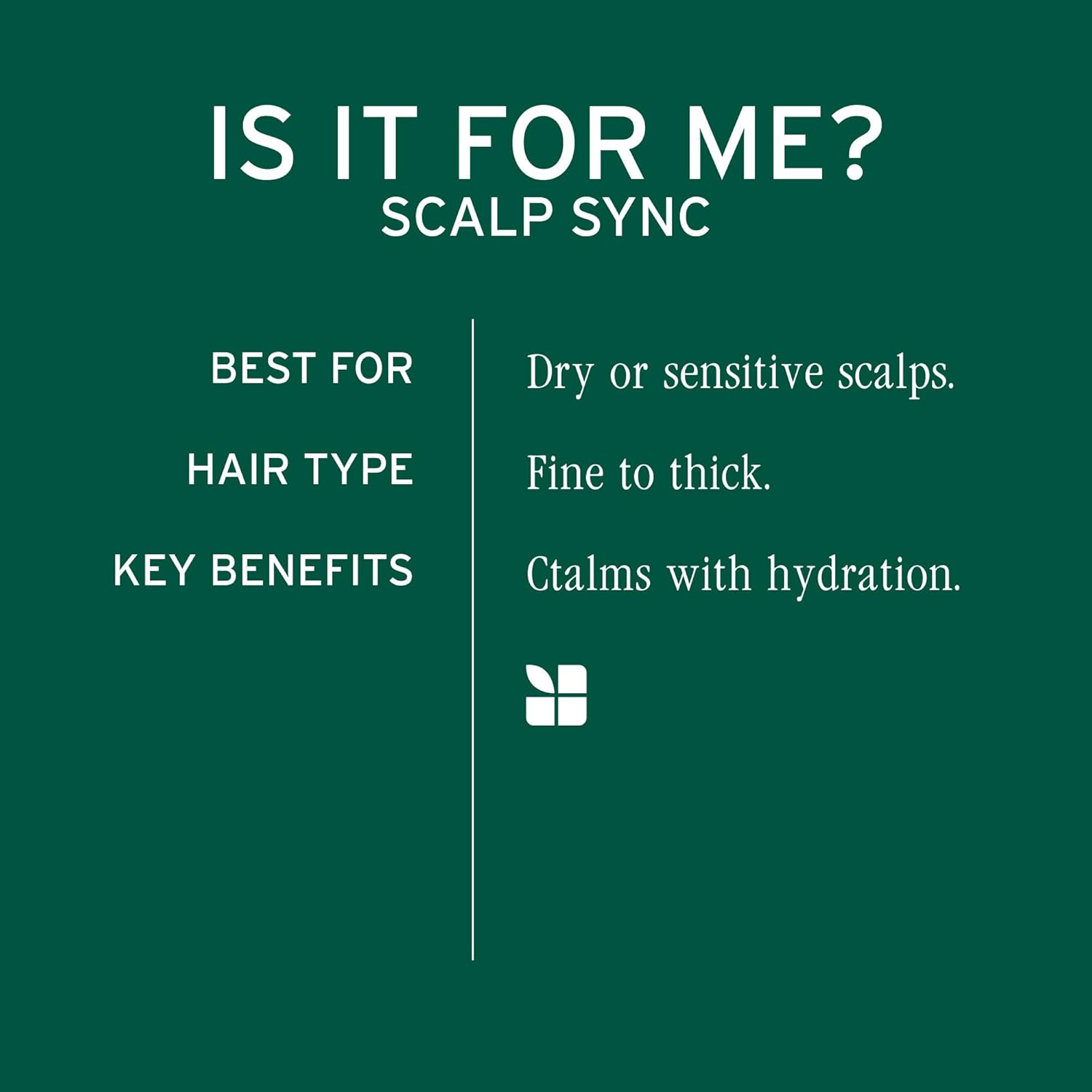 Product description of Biolage Scalp Sync Calming Shampoo