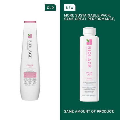 Old vs New Packaging of Biolage Color Last Shampoo