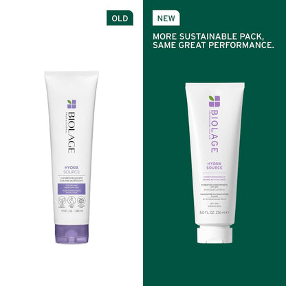 Old vs New packaging Biolage Hydra Source Conditioning Balm