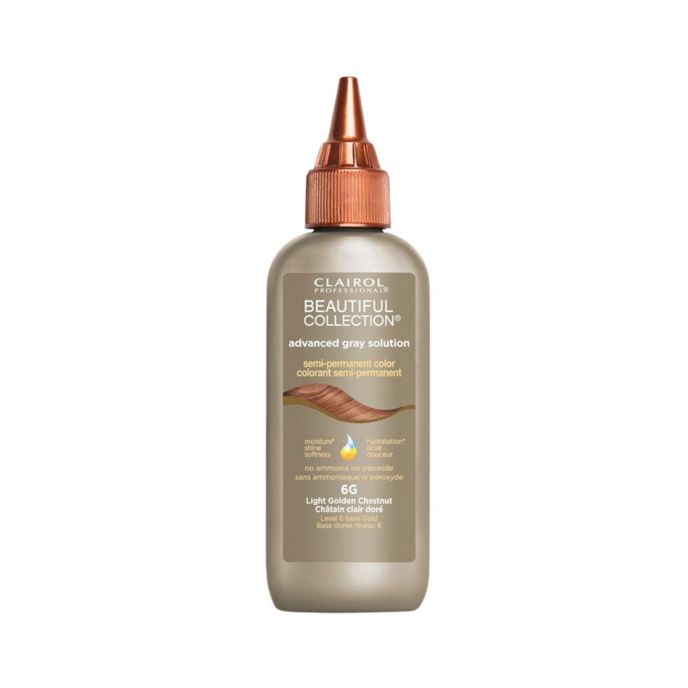 Clairol Professional Beautiful Collection Advanced Gray Solutions Semi Permanent Hair Color 6G Light Golden Chestnut