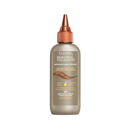Clairol Professional Beautiful Collection Advanced Gray Solutions Semi Permanent Hair Color 6G Light Golden Chestnut
