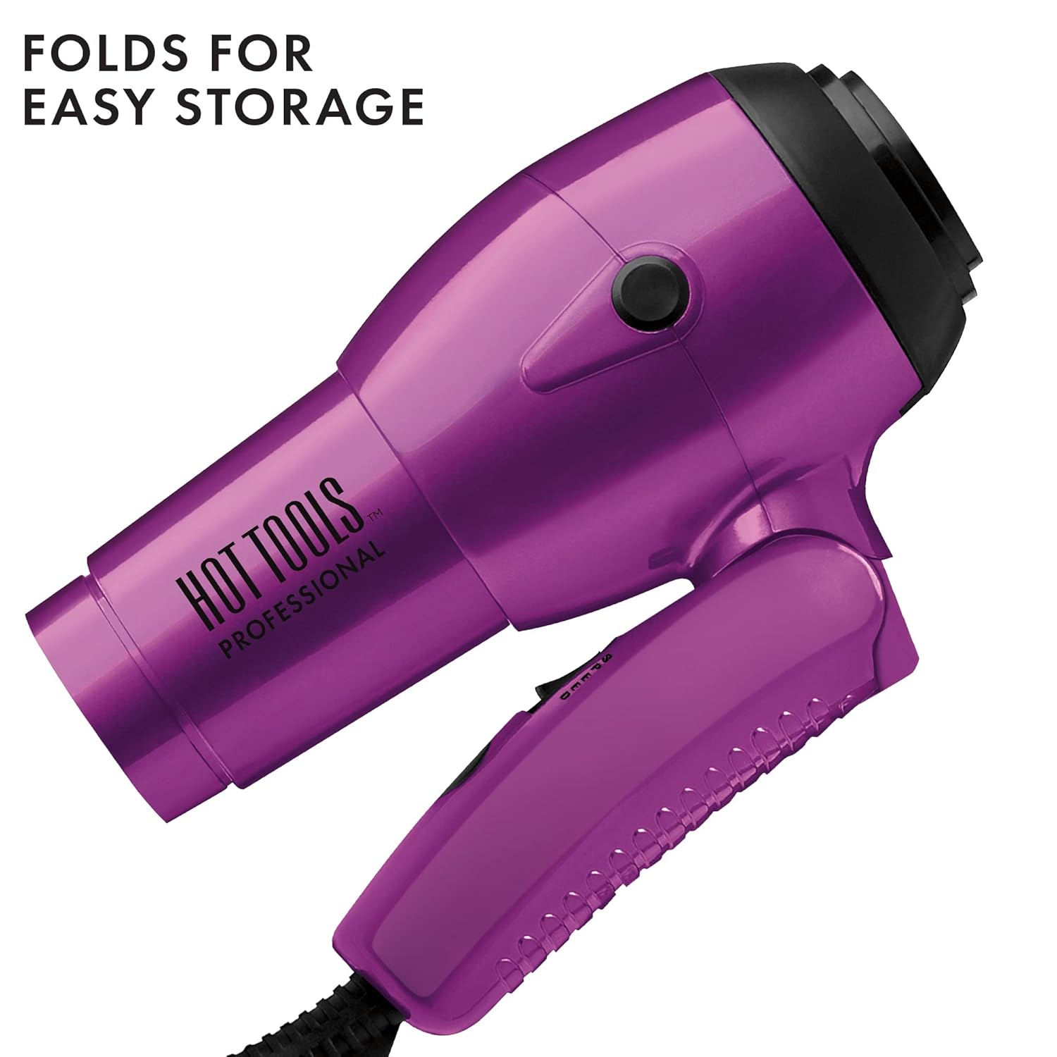 Hot Tools Ionic Travel Hair Dryer is foldable