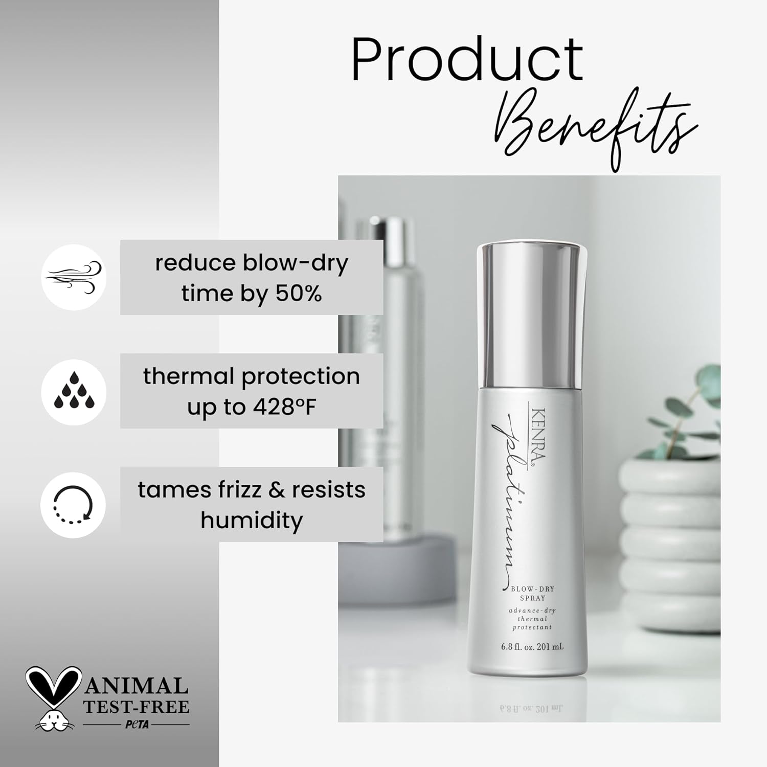 Kenra Platinum Blow-Dry Spray product benefits