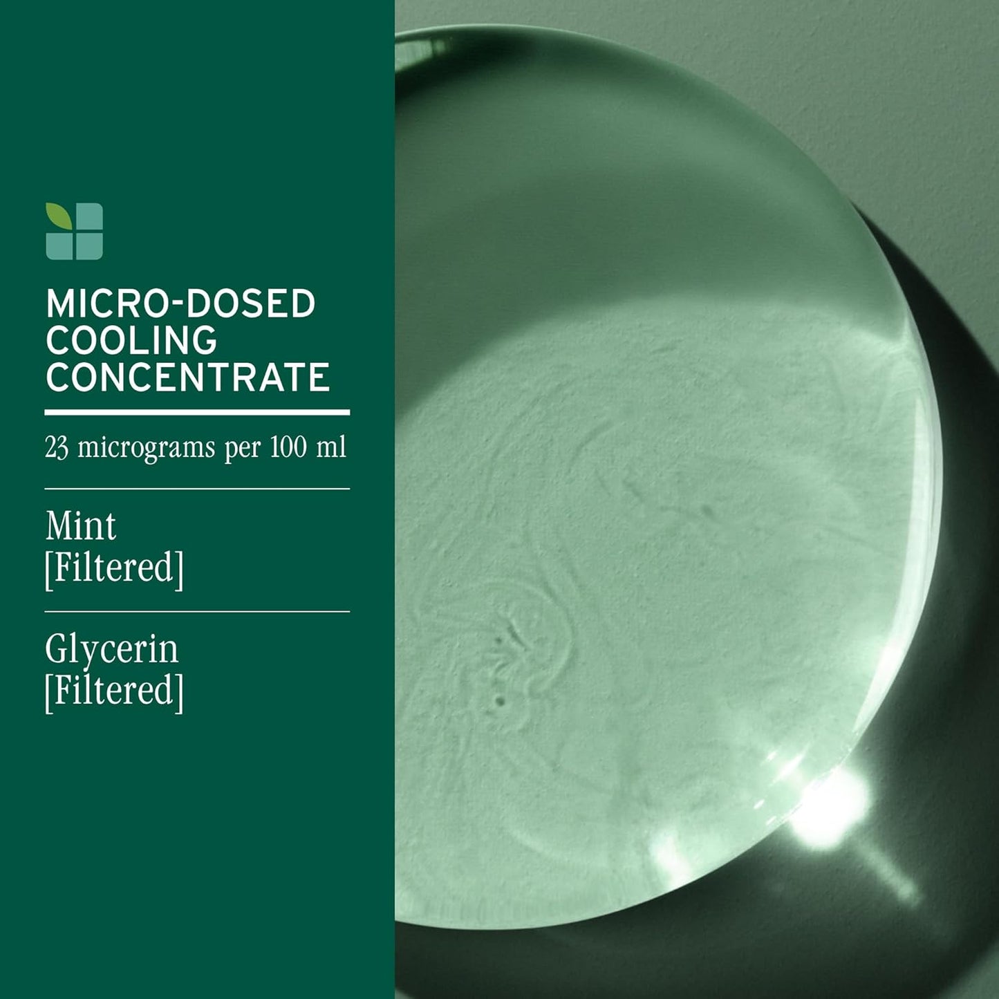 Biolage Cool Mint Balancing Shampoo has a microdosed concentrate of mint and glycerin