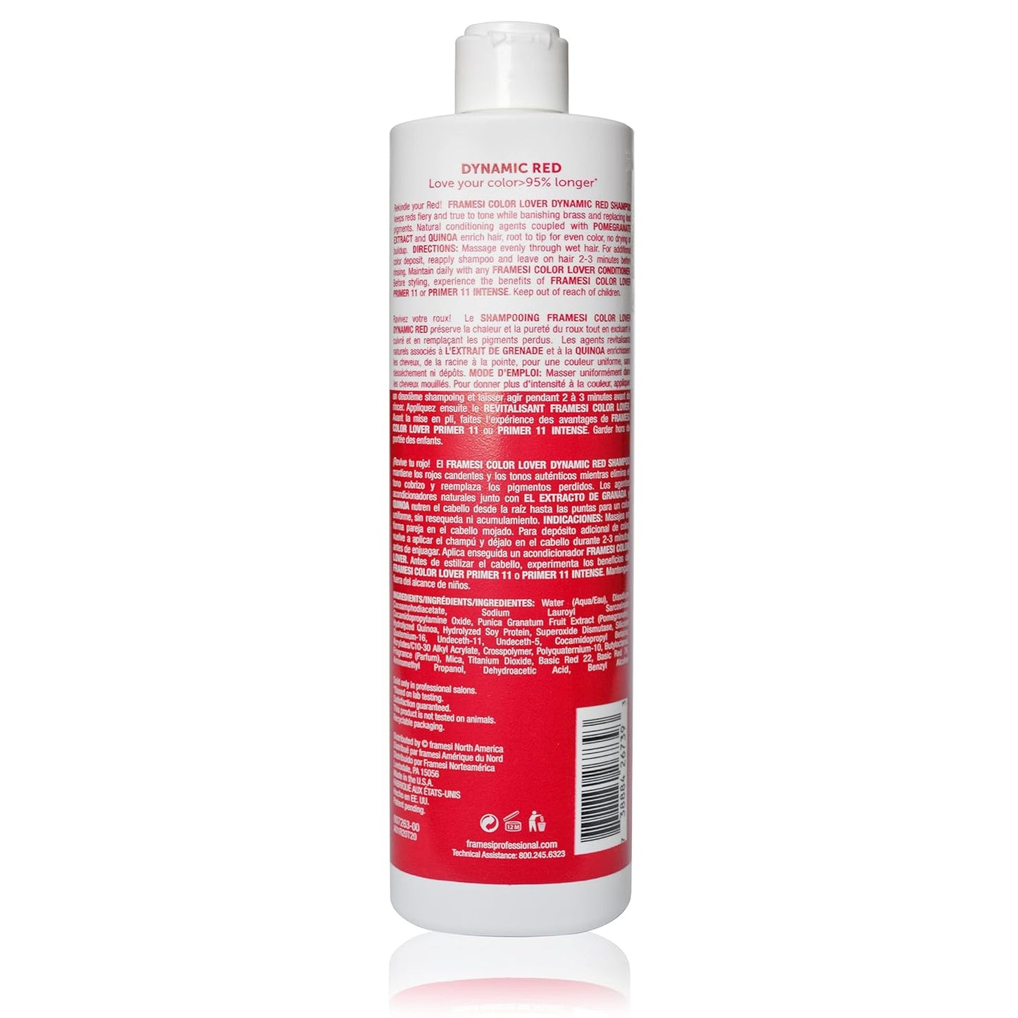Framesi Color Lover Dynamic Red Shampoo in 16.9oz