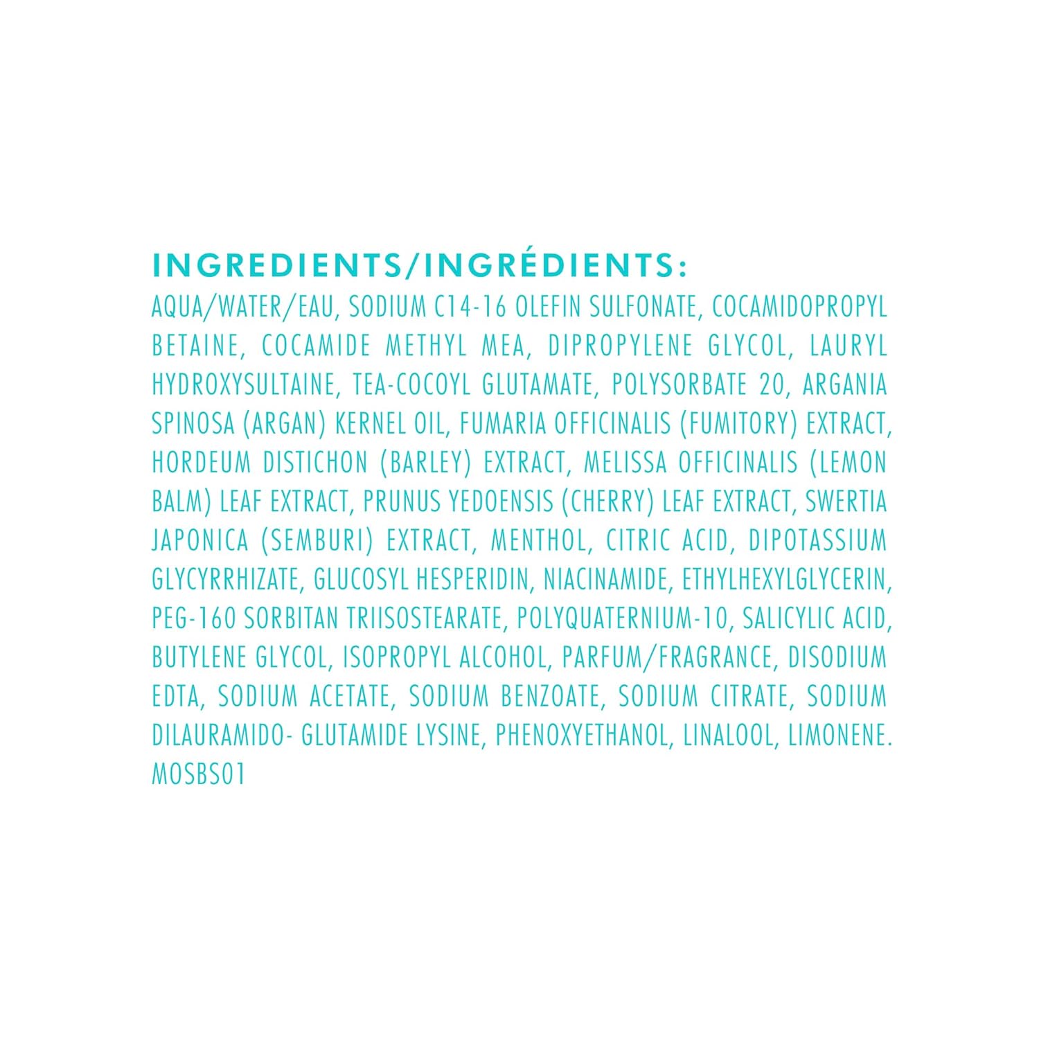 Ingredient List