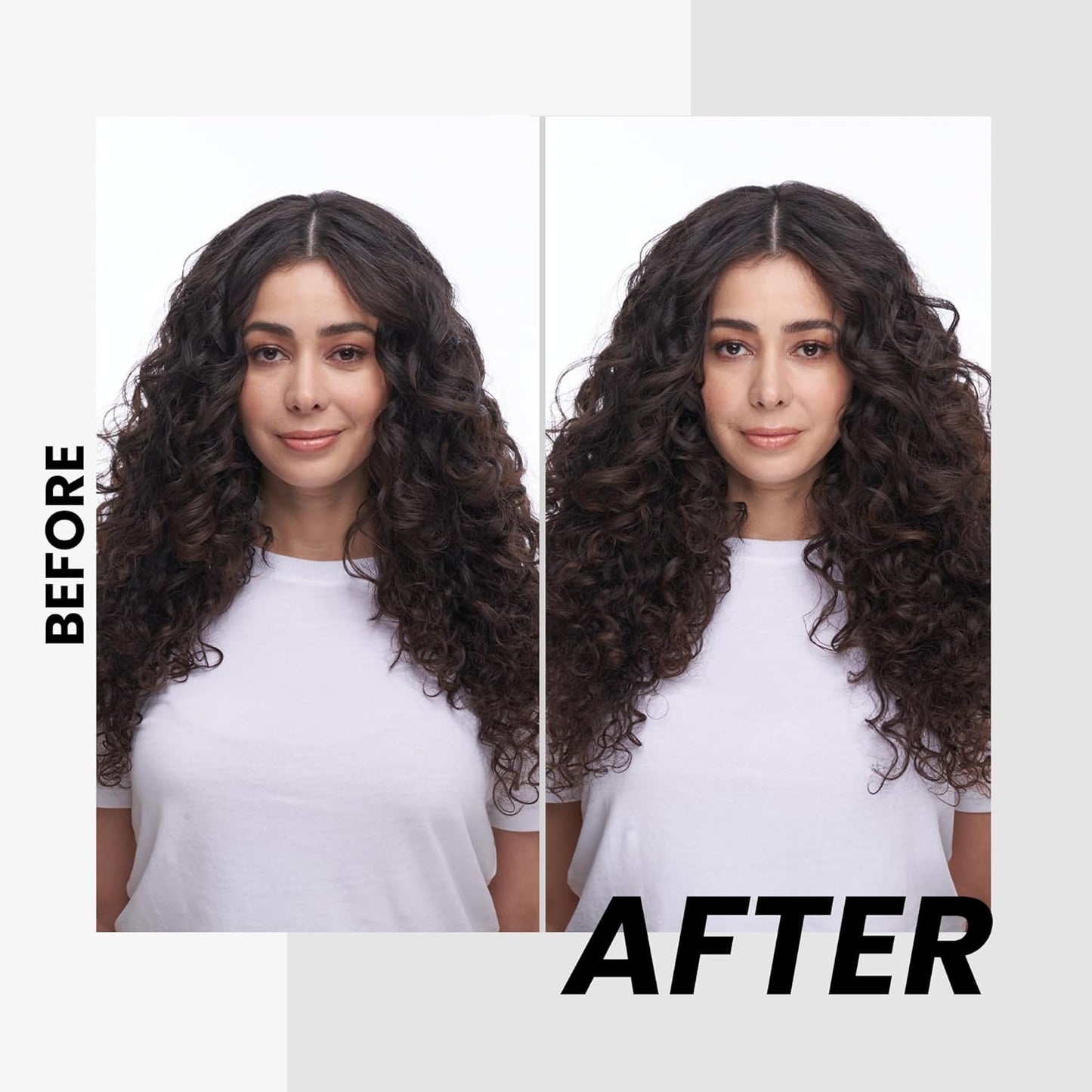 Before and after using Kenra Perfect Medium Spray 13 