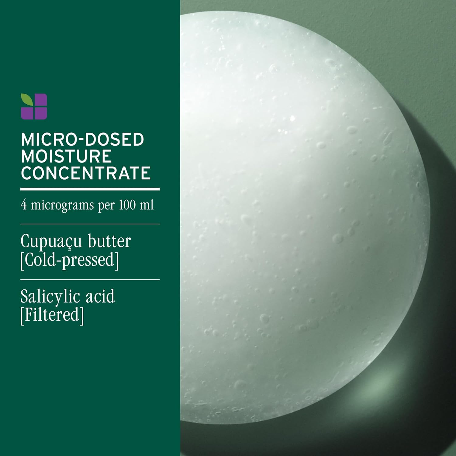 Biolage Ultra Hydra Source Shampoo has a microdose concentrate of cupuacu butter and salicylic acid