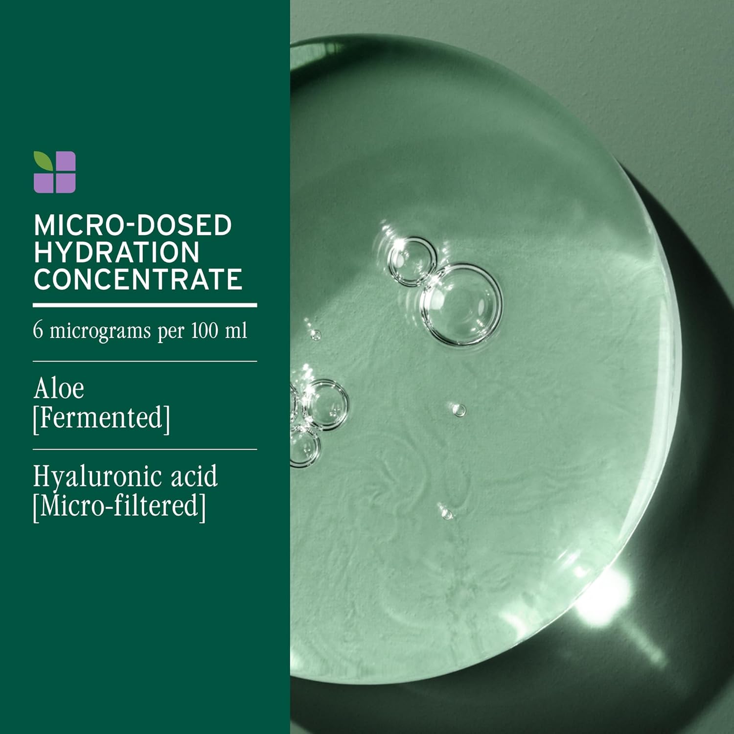 Biolage Hydra Source Shampoo has a microdosed concentration of aloe and hyaluronic acid