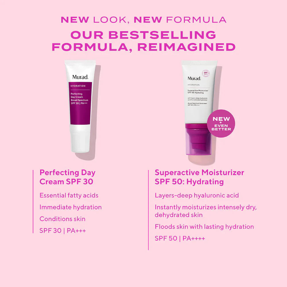 Murad Superactive Moisturizer SPF 50 Hydrating features a new look and new formula