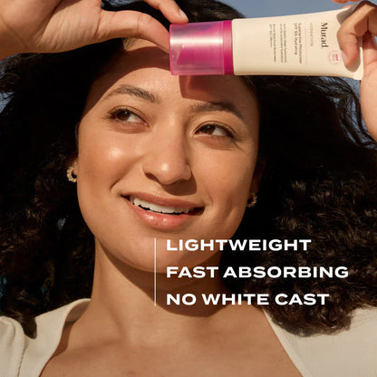 Murad Superactive Moisturizer SPF 50 Hydrating is a lightweight, fast absorbing, no white cast SPF 50 3-in-1 moisturizer