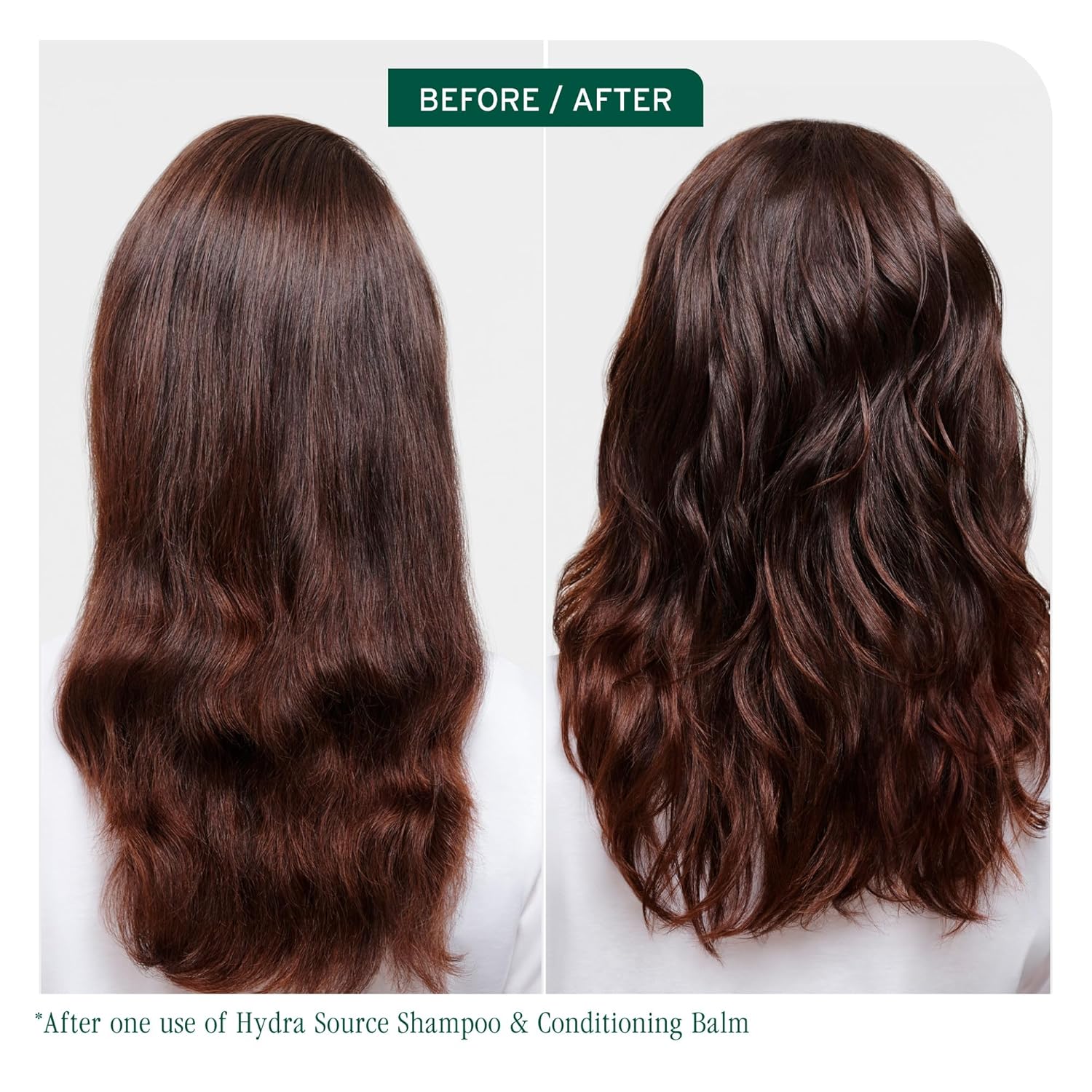 Before and After using Biolage Hydra Source Conditioning Balm