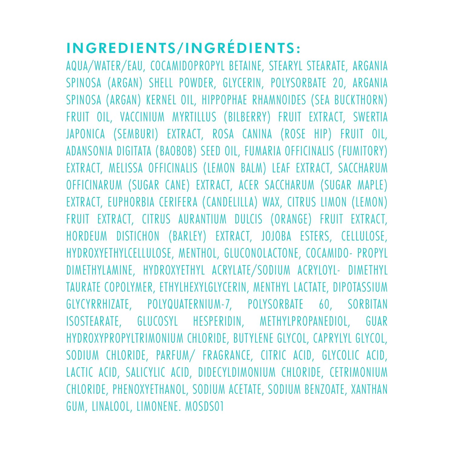 Ingredient List