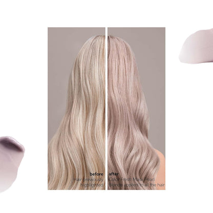 Wella Color Fresh Mask in color Pearl Blonde before and after