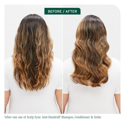 Before and after using Biolage Styling Gelée