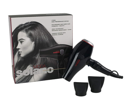 Solano Moda Dryer includes 2, varying sized, concentrator nozzles