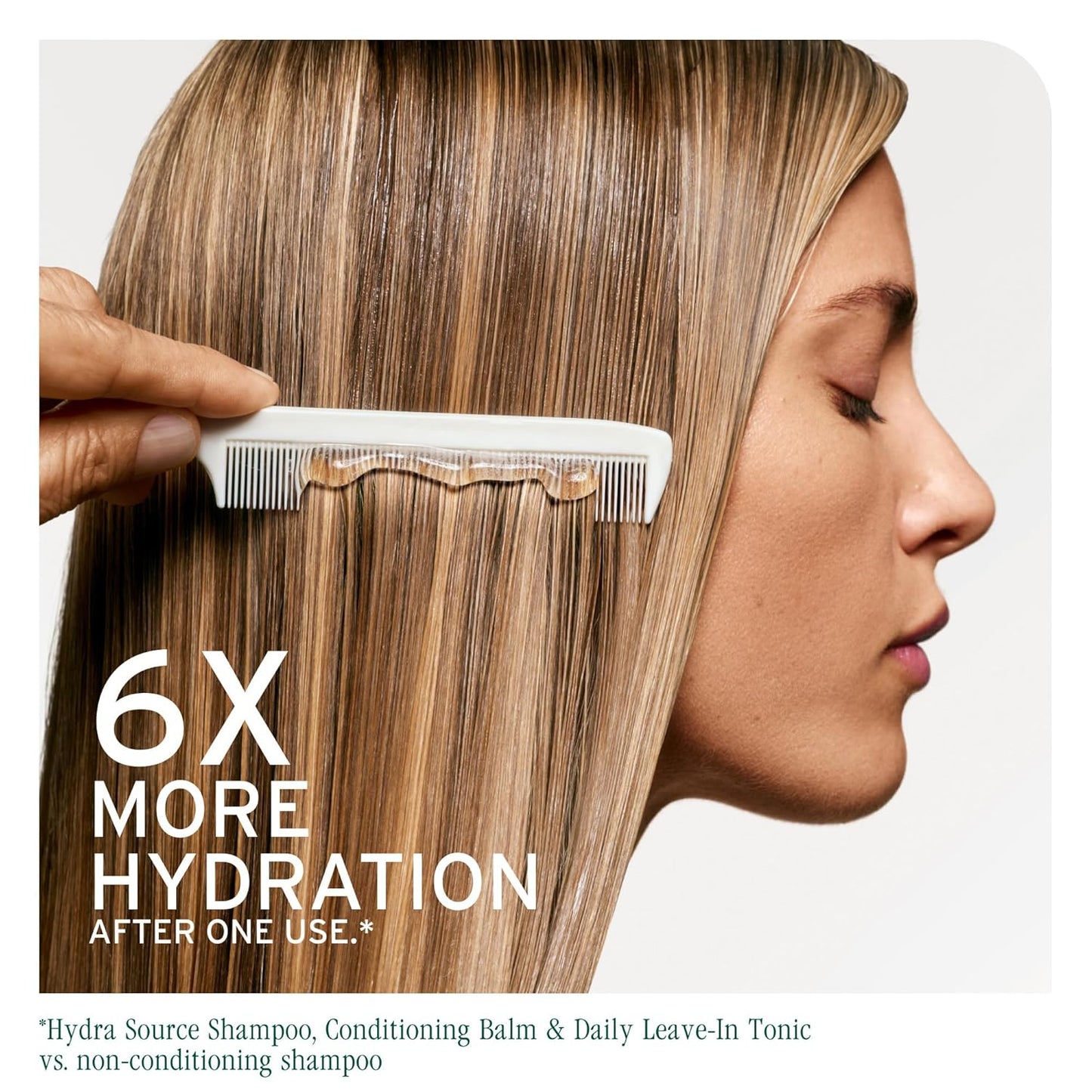 Biolage Hydra Source Detangling Solution delivers 6x more hydration after one use