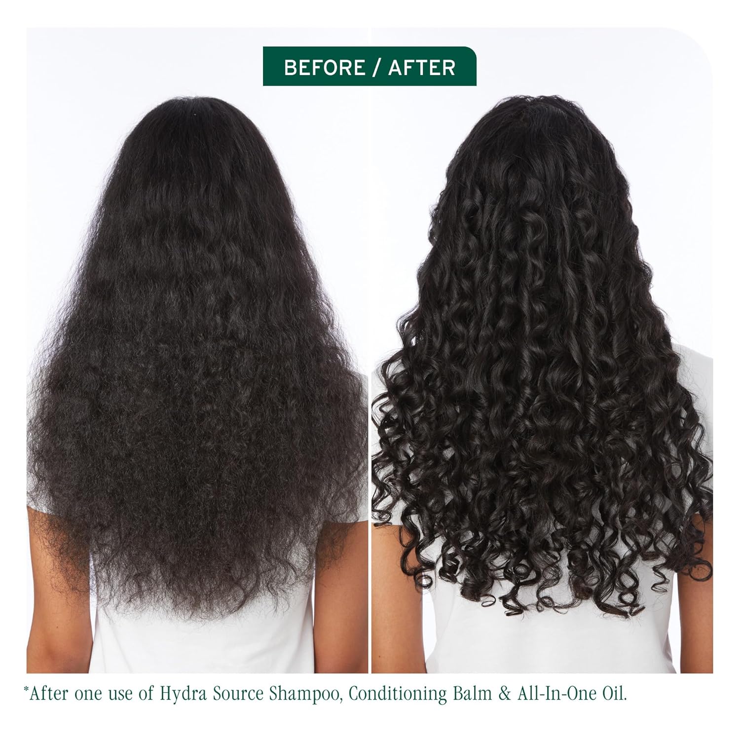 Before and After using Biolage All-In-One Multi-Benefit Oil